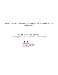 Character Traits of the Five Dimensions of Personal and Social