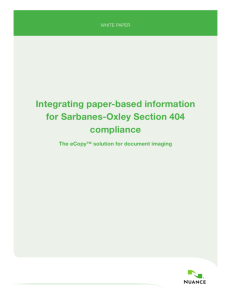 Integrating paper-based information for Sarbanes-Oxley
