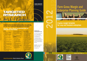 FARM GROSS MARGIN AND ENTERPRISE PLANNING GUIDE 2012