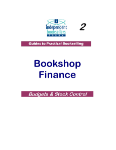 Finance - Budgets - The Booksellers Association