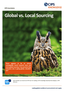 Global vs. Local Sourcing