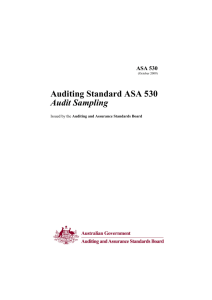 ASA 530 - Auditing and Assurance Standards Board