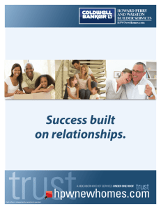 Success built on relationships. - Coldwell Banker Howard Perry and
