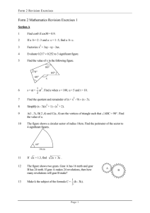 F2 Revision Exercises