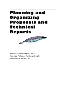 Planning and Organizing Proposals and Technical Reports