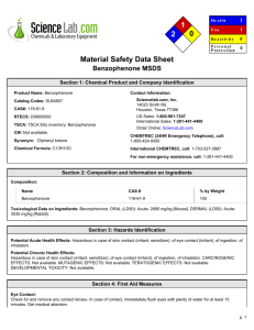 MSDS for Benzophenone