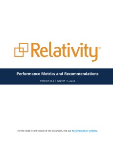 Relativity Performance Metrics and Recommendations - 8.2