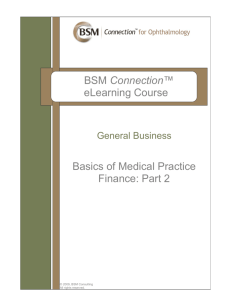 Basics of Medical Practice Finance: Part 2