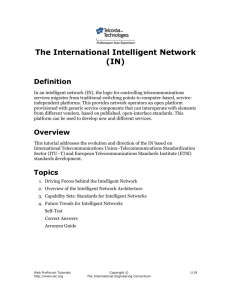 The International Intelligent Network (IN)