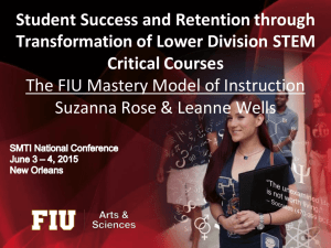 Student Success and Retention through Transformation of Lower