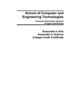 CIS Advisement Packet - EnTec - Miami Dade College School of