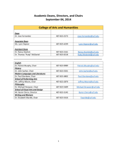 Academic Deans, Directors, and Chairs September 04, 2014