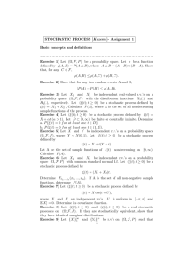 STOCHASTIC PROCESS [Kazemi]- Assignment 1 Basic concepts