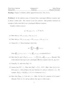 Time Series Analysis Spring 2015 Assignment 2 Solutions Kaiji