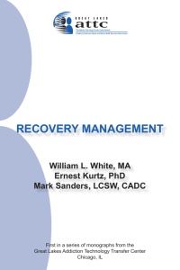 Recovery Management - ATTC Addiction Technology Transfer