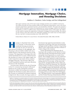 Mortgage Innovation, Mortgage Choice, and Housing
