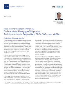 Collateralized Mortgage Obligations: An Introduction to Sequentials