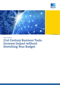 21st Century Business Tools: Increase Impact without Stretching