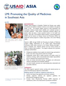LMI: Promoting the Quality of Medicines in Southeast Asia