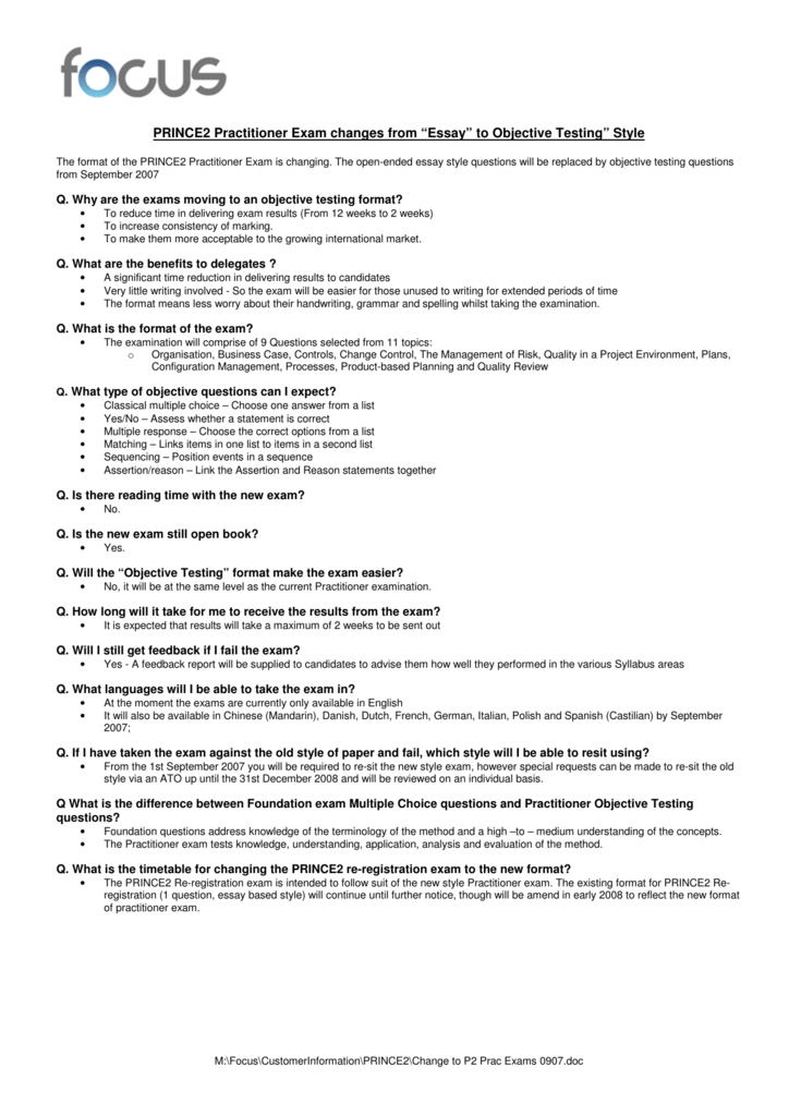 Latest PRINCE2-Foundation Test Cram