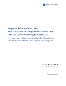 Proposed Senate Bill No. 1965: An Act Relative to Energy Sector