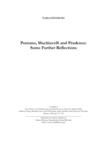 Pontano, Machiavelli and Prudence: Some