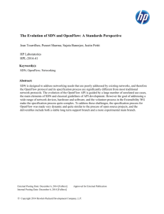 The Evolution of SDN and OpenFlow: A Standards Perspective