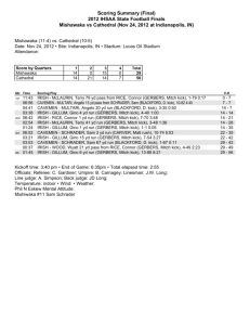 Scoring Summary (Final) 2012 IHSAA State Football Finals