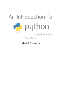 Introduction to Python Solutions