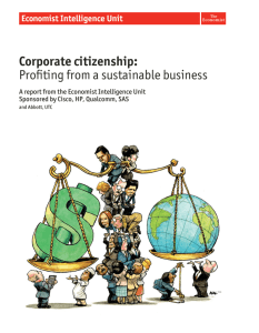 Corporate citizenship: Profiting from a