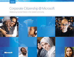 Corporate Citizenship @ Microsoft