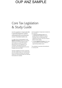 Core Tax Legislation & Study Guide