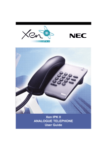 Xen IPKII Analogue Telephone User Guide