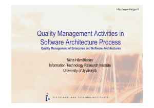 Quality Management Activities in Software Architecture Process