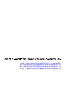 Editing a WordPress theme with Dreamweaver CS5