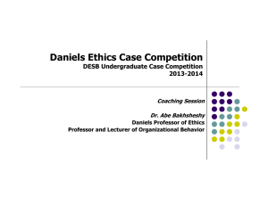 Daniels Ethics Case Competition