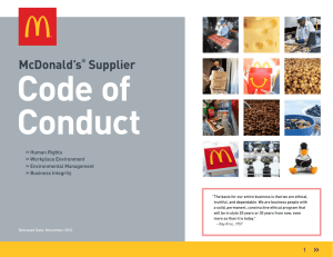 McDonald's® Supplier