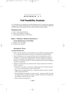 Full Feasibility Analysis