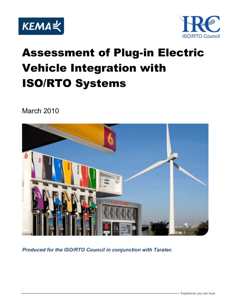 Assessment of Plugin Electric Vehicle Integration with ISO/RTO