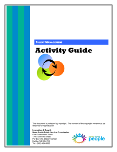 Talent Management Activity Guide