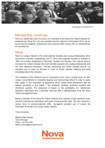 Membership Certificate Nova