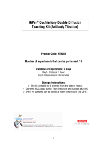 HiPer® Ouchterlony Double Diffusion Teaching Kit (Antibody Titration)