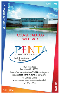 course catalog - Penta Career Center