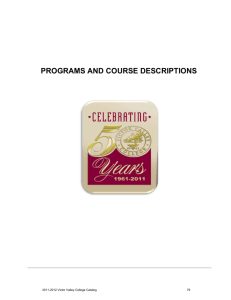 programs and course descriptions