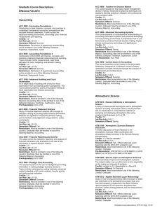 2015-16 Graduate Course Descriptions