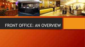 FRONT OFFICE: AN OVERVIEW