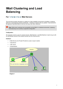 IMail Clustering and Load Balancing