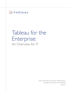 Whitepaper: Tableau for the Enterprise