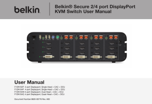 Belkin Secure 2and4 port DisplayPort KVM Switch