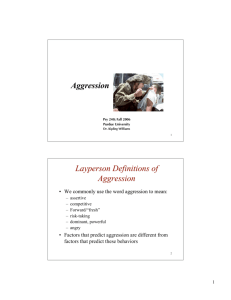Layperson Definitions of Aggression